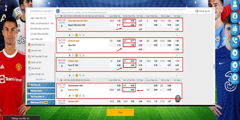 Chọn tỷ lệ kèo tham gia phù hợp trận đấu theo dõi Chọn tỷ lệ kèo tham gia phù hợp trận đấu theo dõi